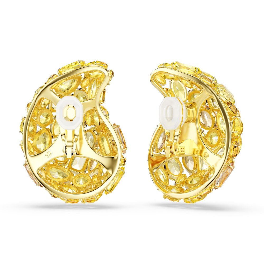 Swarovski - Orecchini A Clip Gema - Cristalli - Giallo