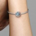 Charm Cerchio Eterno Azzurro Marzo