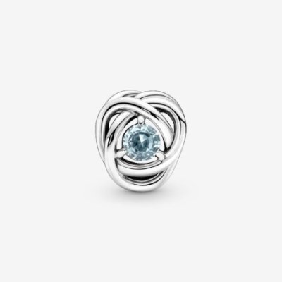 Charm Cerchio Eterno Azzurro Marzo
