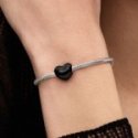 Charm Cuore Metallico Nero