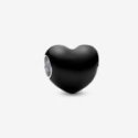 Charm Cuore Metallico Nero