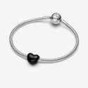Charm Cuore Metallico Nero