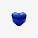 Charm Cuore Metallico Blu