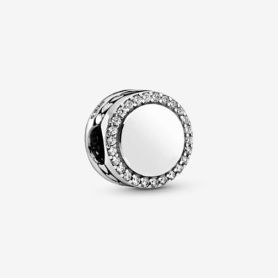 Charm Bottone Scintillante da incidere