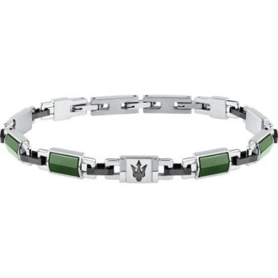 Maserati Gioielli - Bracciale Ceramic - Uomo - Acciaio