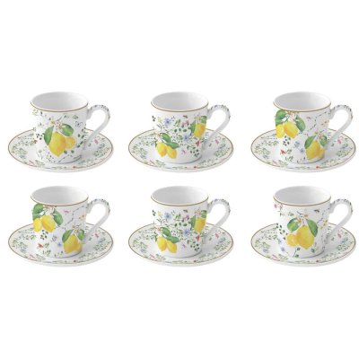 Easy Life - Fleurs Et Citrons - Tazzine Espresso - Porcellana