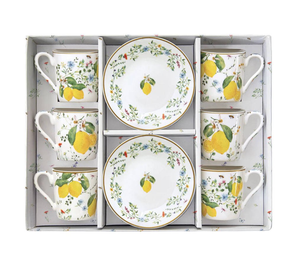 Easy Life - Fleurs Et Citrons - Tazzine Espresso - Porcellana