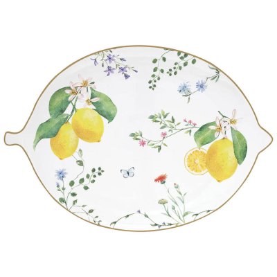 Easy Life - Vassoio Limone - Porcellana - 25×18 Cm