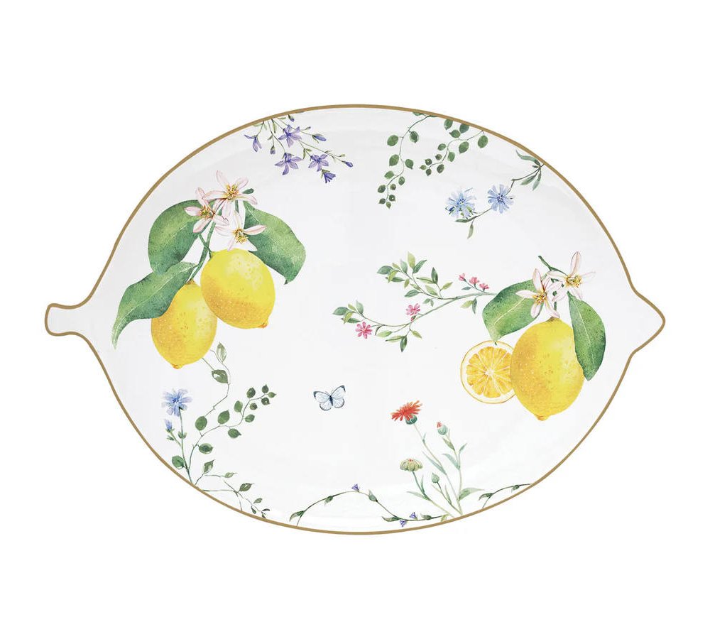 Easy Life - Vassoio Limone - Porcellana - 25×18 Cm