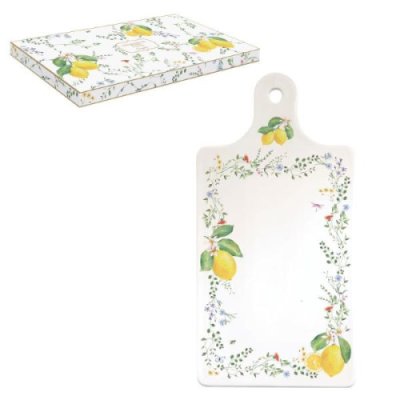 Easy Life - Vassoio Fleurs Et Citron - 34.5X18Cm