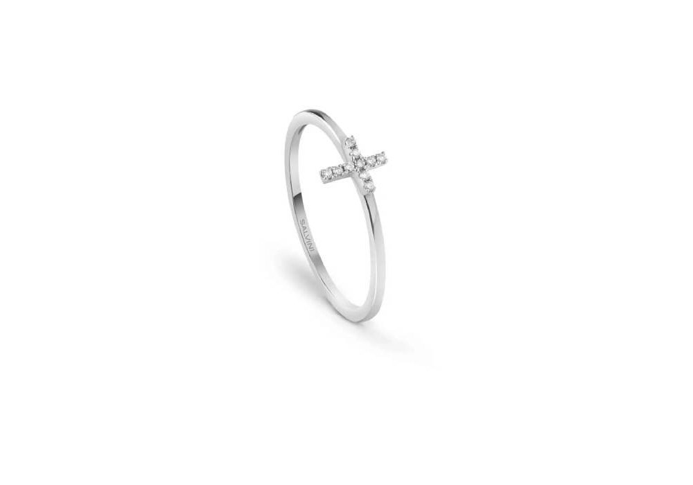 Salvini - Anello I Segni Mini - Oro Bianco - Diamante