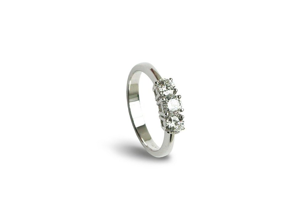 Damiani - Veretta In Oro Bianco - Diamante Rotondo