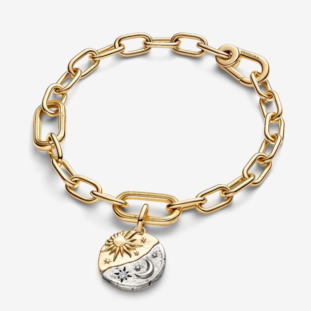 Charm Medallion Sole e Luna "Ad Astra Per Aspera"