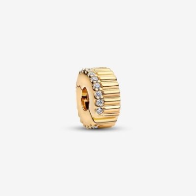 Clip Rigata con Pietre