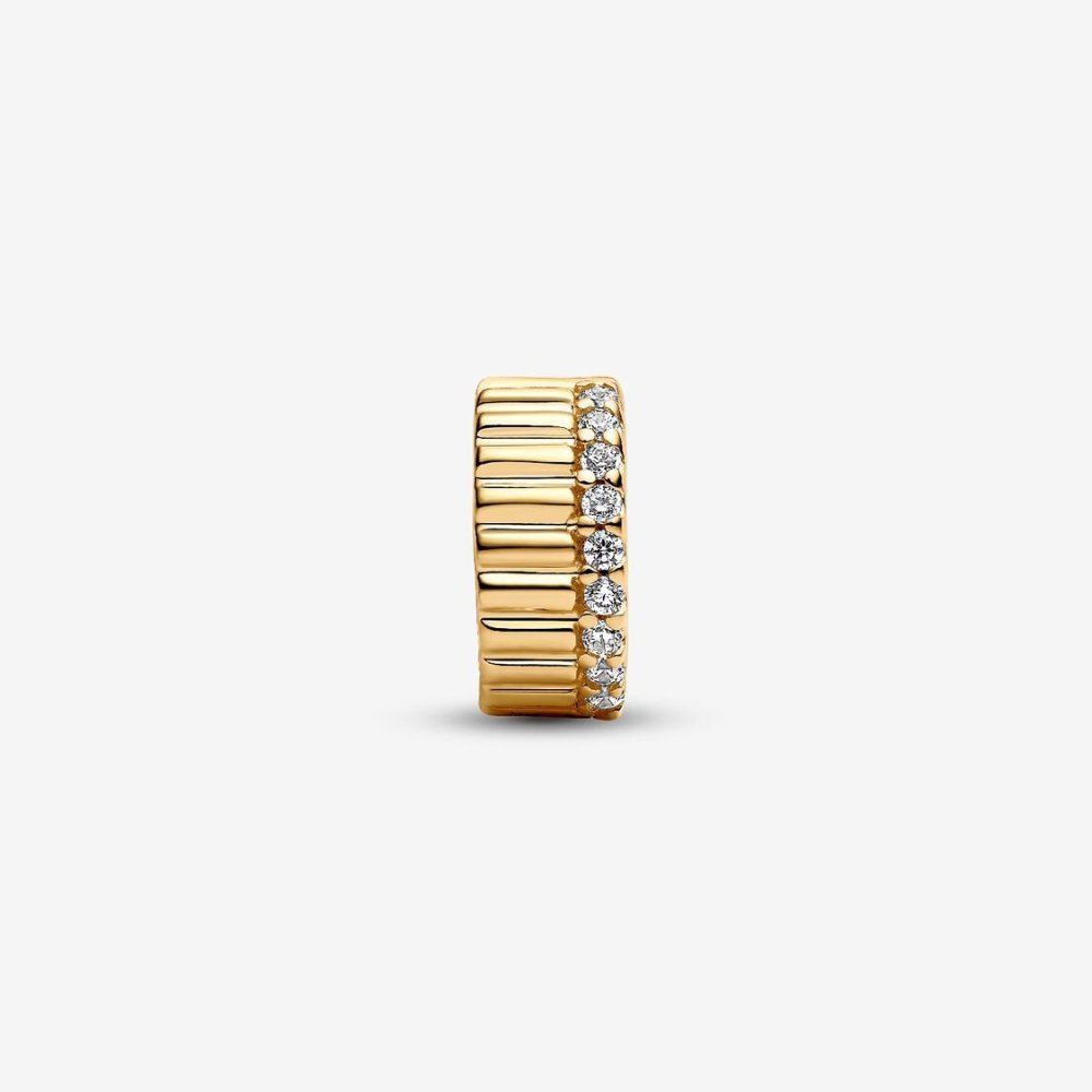Clip Rigata con Pietre