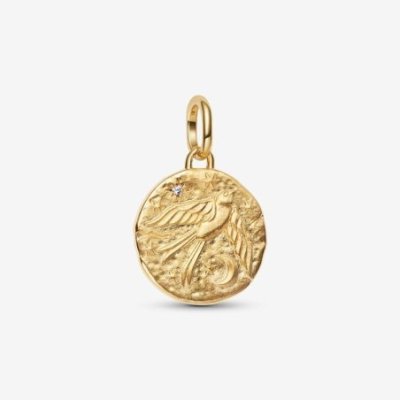 Charm Medallion Rondine "Dum Vita Est Spes Est"