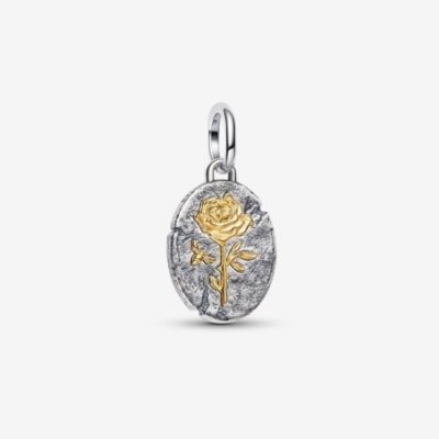 Charm Medallion Rosa "Rosa Inter Spinas Crescit"