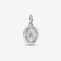 Charm Medallion Rosa "Rosa Inter Spinas Crescit"