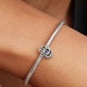 Charm Openwork Mano di Fatima Pietra Blu