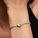 Charm Cuore con Pietra Miele Novembre da incidere