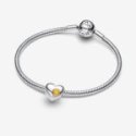 Charm Cuore con Pietra Miele Novembre da incidere