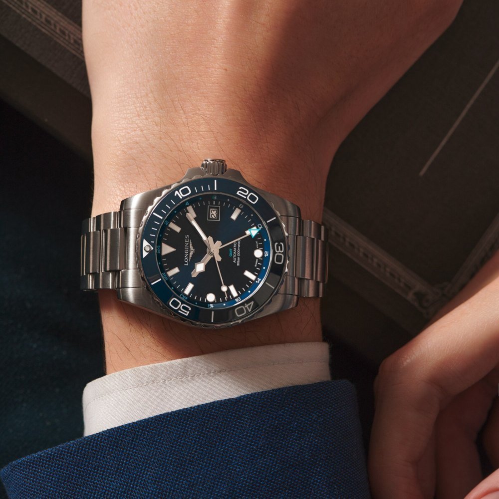 Longines - Hydroconquest Gmt - Acciaio - Automatico