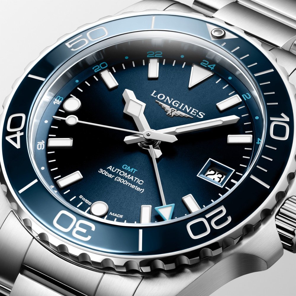 Longines - Hydroconquest Gmt - Acciaio - Automatico