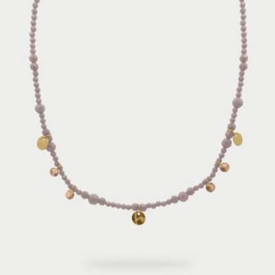 Rue Des Mille - Girocollo Zirconi Milky - Argento 925 - Oro Giallo