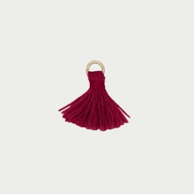 Rue Des Mille - Charm Nappa Burgundy - Tessuto - Argento 925