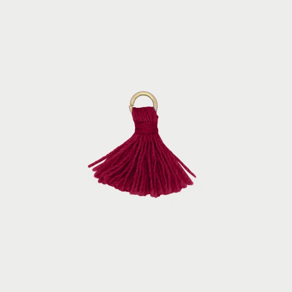 Rue Des Mille - Charm Nappa Burgundy - Tessuto - Argento 925