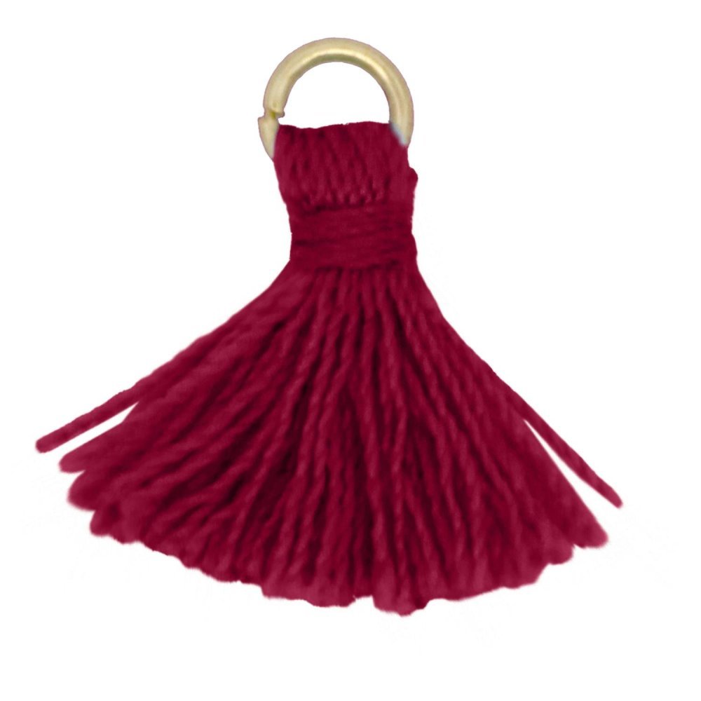 Rue Des Mille - Charm Nappa Burgundy - Tessuto - Argento 925
