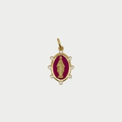 Rue Des Mille - Charm Madonna Burgundy - Argento