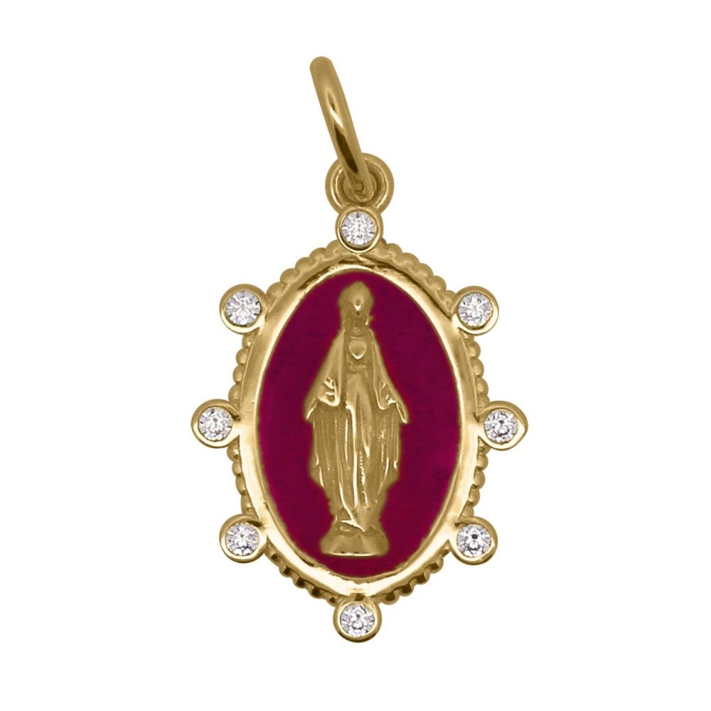 Rue Des Mille - Charm Madonna Burgundy - Argento