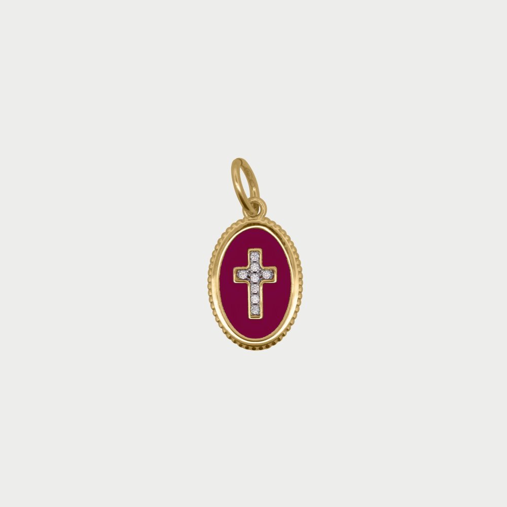 Rue Des Mille - Charm Cross - Argento 925 - Zirconi