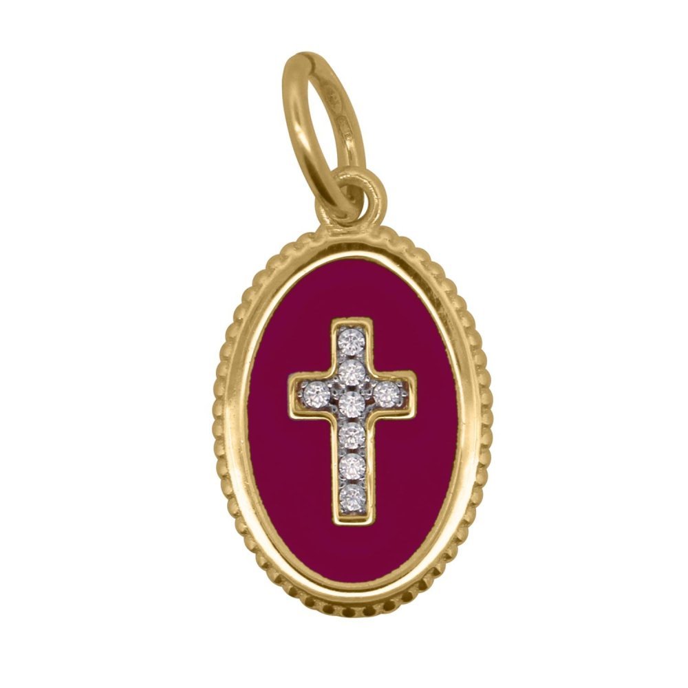 Rue Des Mille - Charm Cross - Argento 925 - Zirconi