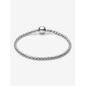 Bracciale Maglia Spiga con Chiusura a Sfera Argento Sterling 925 - Pandora