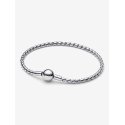 Bracciale Maglia Spiga con Chiusura a Sfera Argento Sterling 925 - Pandora