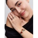 Disney, La Bella e La Bestia, Anello Rosa Incantata Vetro di Murano Placcatura in Oro 14k - Pandora