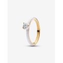 Anello White Chakra Heart Pandora ME Placcatura in Oro 14k - Pandora