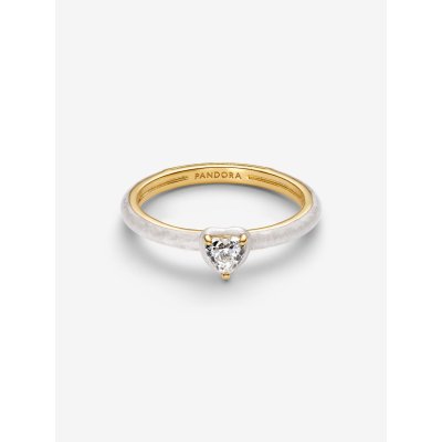 Anello White Chakra Heart Pandora ME Placcatura in Oro 14k - Pandora