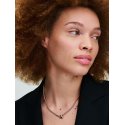 Collana Maglia Geometrica con Chiusura a Cuore Placcatura in Oro Rosa 14k - Pandora