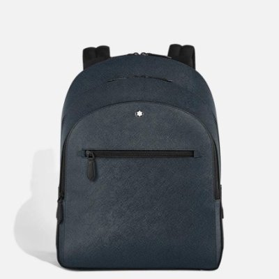 Montblanc - Zaino Medio - Pelle Sartorial - Blu/Nero