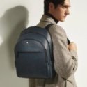 Montblanc - Zaino Medio - Pelle Sartorial - Blu/Nero