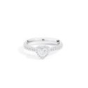 Recarlo - Solitario Halo Heart - Oro Bianco - Diamante