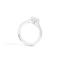 Recarlo - Solitario Halo Heart - Oro Bianco - Diamante
