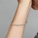 Bracciale Tennis con Cuore in rilievo