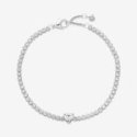 Bracciale Tennis con Cuore in rilievo