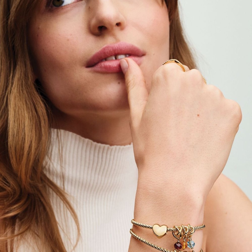 Bracciale con maglia geometrica