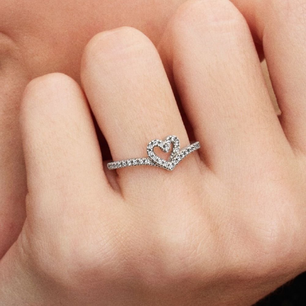 Anello Cuore Desiderio Scintillante