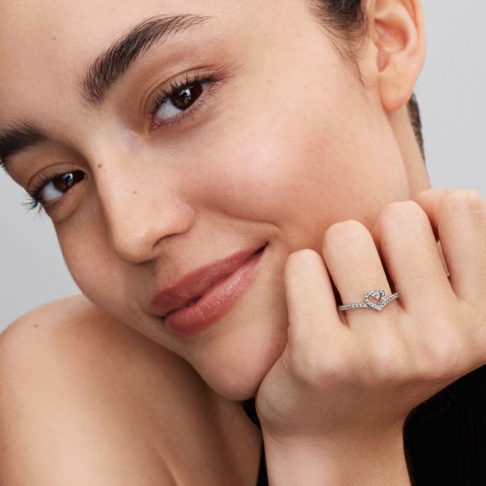 Anello Cuore Desiderio Scintillante